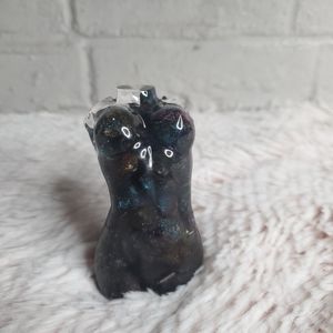 Peacock Ore Resin Goddess statue